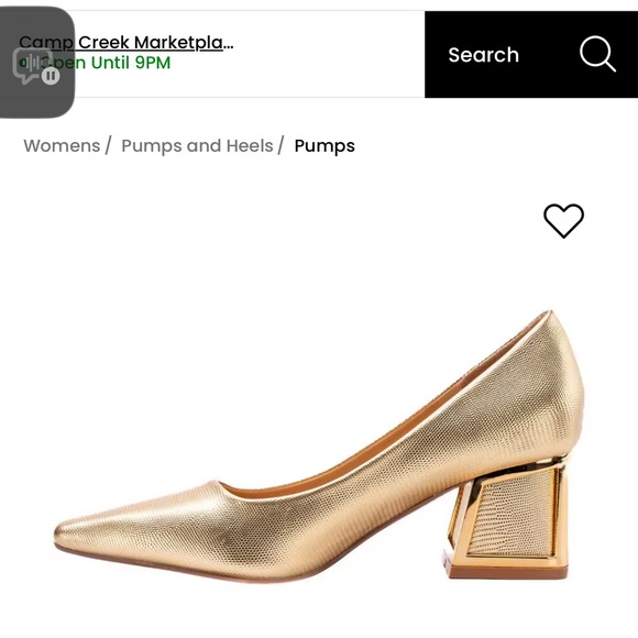 Ninety Union Gold Women's Square Stack Heels Shoes NEW Size 8 Church Formal - Picture 14 of 15